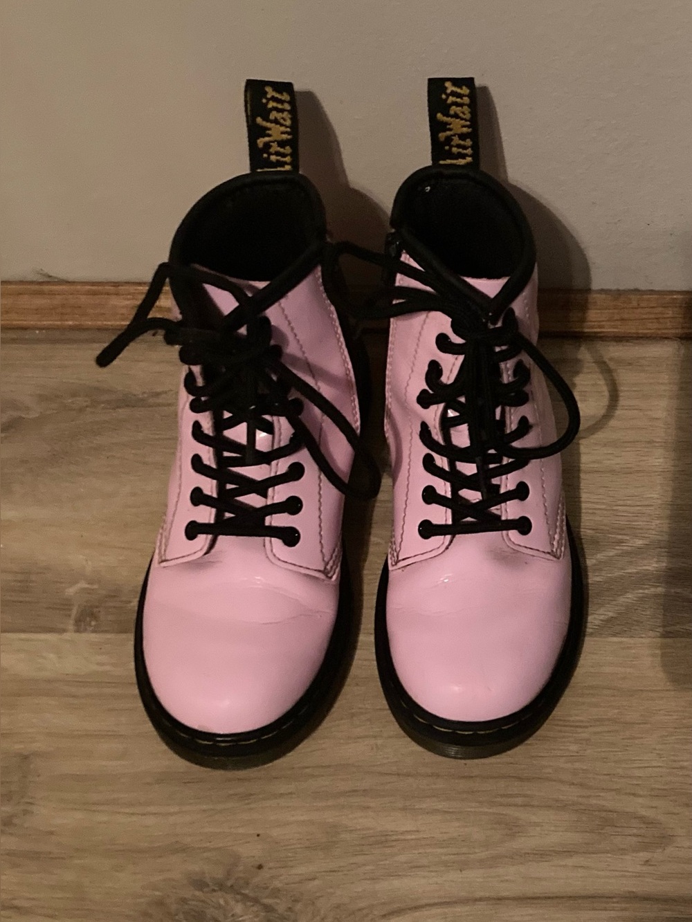 Pink Lace-Up Dr Martens Boots